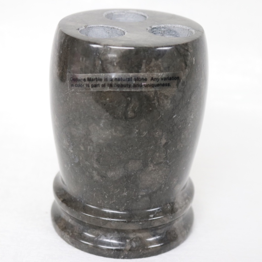 GENUINE MARBLE BATHROOM TOOTHBRUSH HOLDER - CHARCOAL COLLECTION
